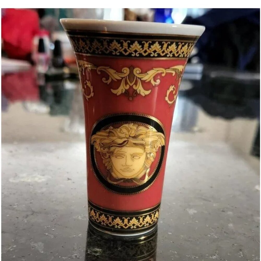Vintage Versace : Rosenthal Medusa Bud Vase 4"